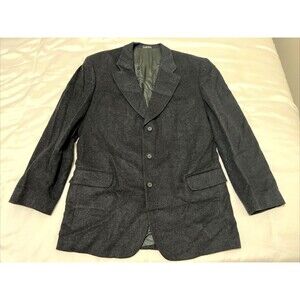 Club Room Jacket CAMEL HAIR Sport Coat Blazer Gray Soft 46 L ACADEMIA PREPPY